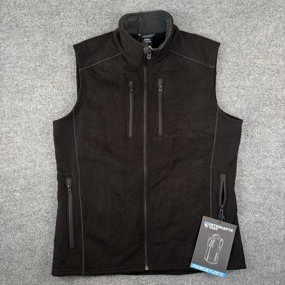 Kuhl Interceptr Vest Mens XL Black Fleece Technical Hybrid Full Zip Outdoor NWT
